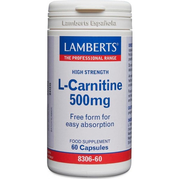 Lamberts L-Carnitina 500 mg 60 Cápsulas