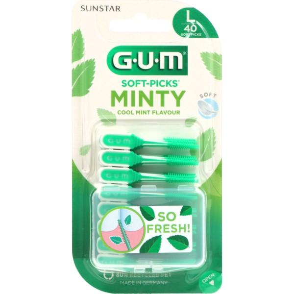 GUM Soft-Picks Comfort Flex Mint Cepillos Interdentales Talla L 40 Unidades