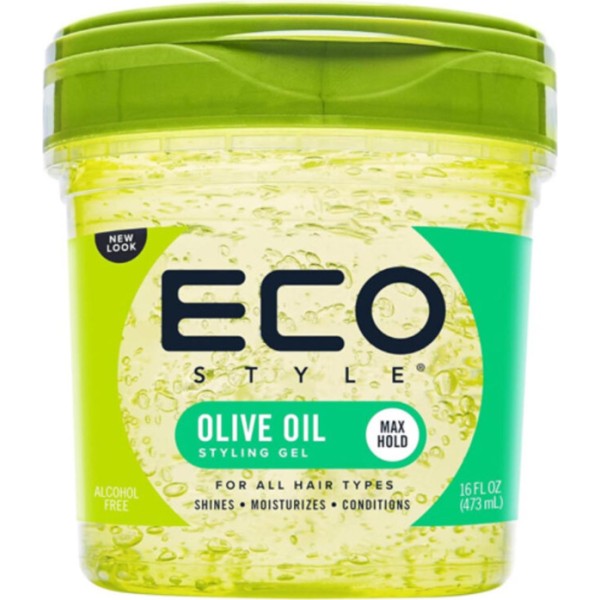 Eco style olive oil stiling gel todo tipo de cabellos sin alcohol 473ml