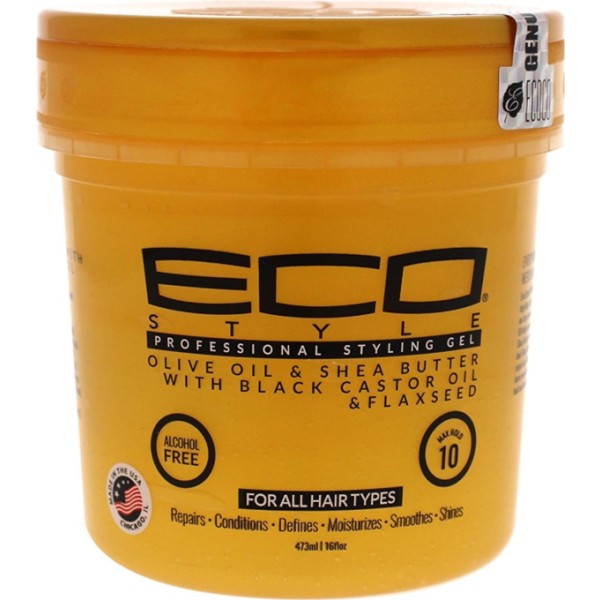 Eco style olive oil oil cream black castor todo tipo de cabello 473ml