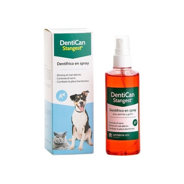Stangest Dentican Spray Dentífrico para Perros y Gatos 125ml