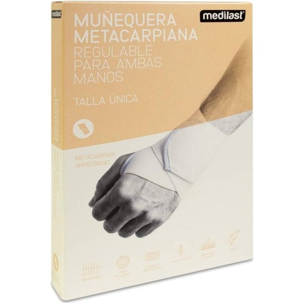 Medilast Trauma Plus Muñequera Metacarpiana Blanco T-Única 1Ud